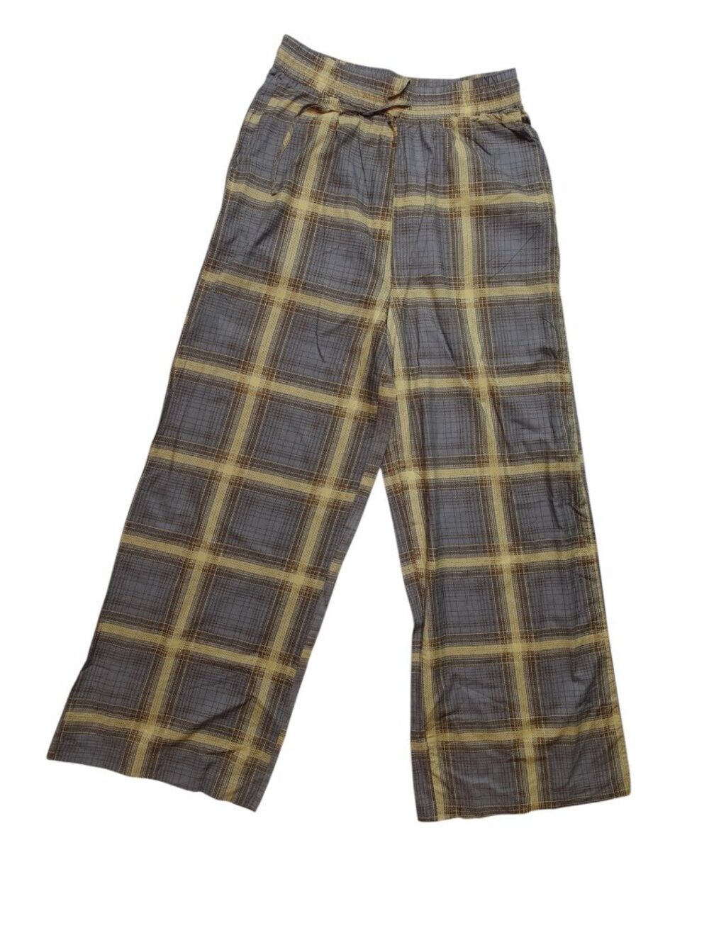 WeWoreWhat Plaid Wide Leg Pull On Pajamas Pants size M NWT $88